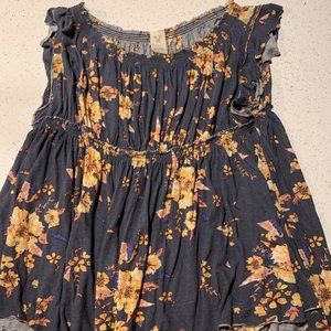 Patterned free people off the shoulder top